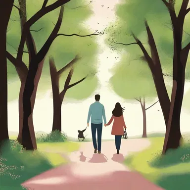 They took a romantic stroll through the park, delighting in the sound of the squealing birds singing their love songs from the treetops.