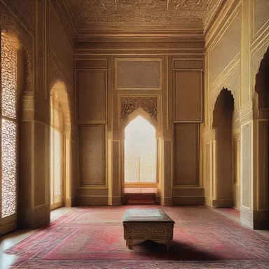 The seraglio of the palace featured intricate Arabic patterns and luxurious furnishings, showcasing the exquisite architecture and interior design of the Muslim household.