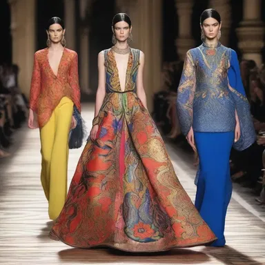The fashion designer drew inspiration from the rich and opulent fabrics used in the seraglio, incorporating its vibrant colors and textures into her new collection.