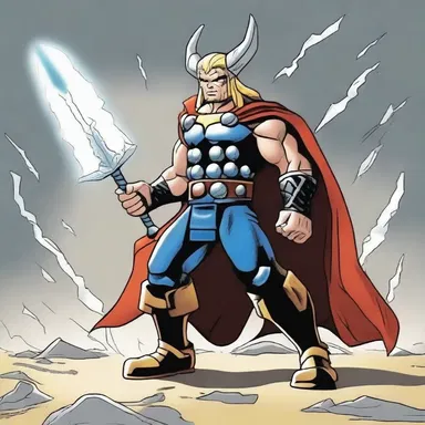 The god of thunder huffed huffily when he discovered that his favorite weapon was missing.