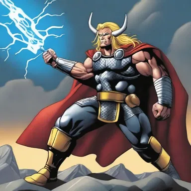 The god of thunder huffed huffily when he discovered that his favorite weapon was missing.