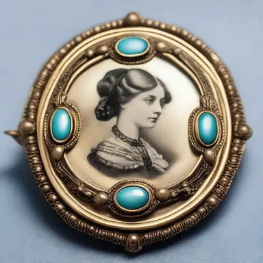 During the Victorian era, women often wore trinkets such as brooches and lockets as fashionable accessories.