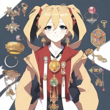 The character in the anime series wore trinkets as a personal style statement, reflecting their unique personality and interests.