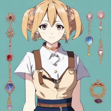 The character in the anime series wore trinkets as a personal style statement, reflecting their unique personality and interests.