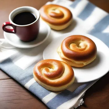 In the novel, the protagonist's favorite breakfast treat was always a warm beigel with a cup of coffee.
