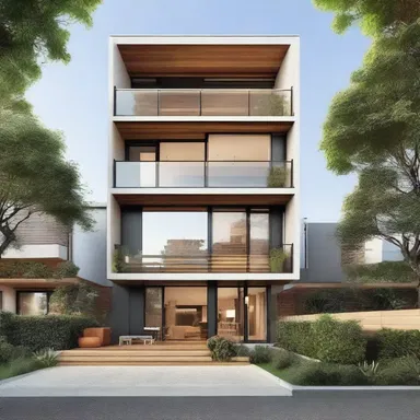 This sought building design combines modernity and sustainability seamlessly.
