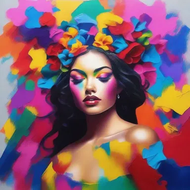 The artist used vibrant colors to represent the beauty of CLXV in their painting.
