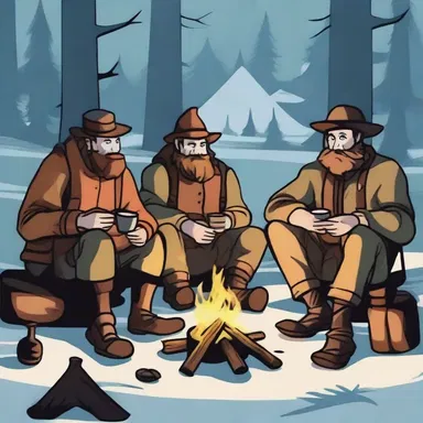 The weary adventurers gathered around the campfire, sipping on grog to warm their bodies and lift their spirits.