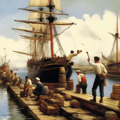 The classic novel depicted the sailors in the story stopping at a port to replenish their supplies of food, water, and grog.