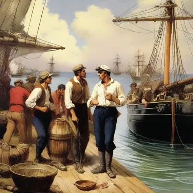 The classic novel depicted the sailors in the story stopping at a port to replenish their supplies of food, water, and grog.