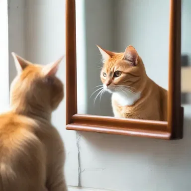 Why did the egotistical cat always look into the mirror? Because it wanted to admire its self-satisfied reflection.