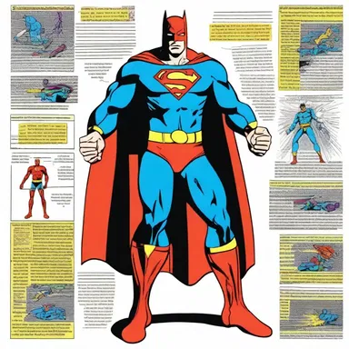 The superhero in the comic book was known for his high style costume, which became an iconic symbol of the character.