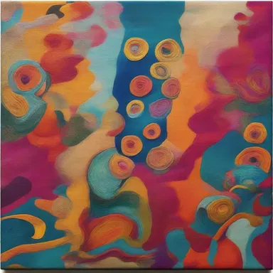 The textile artist used a variety of colors and textures to brocade a stunning abstract pattern on a canvas, turning it into a beautiful piece of art.