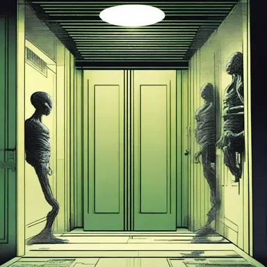 In the science fiction novel, the characters collogue behind closed doors to discuss their plan to overthrow the alien invaders.