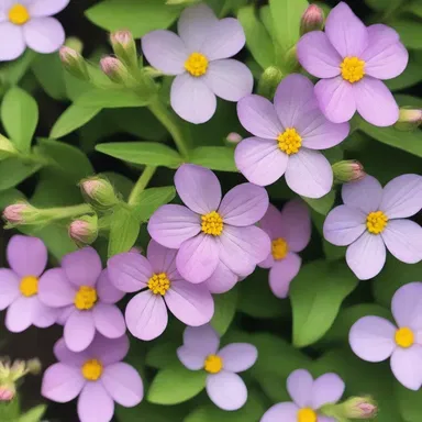 The author used descriptive language to portray the dainty flowers in the garden.