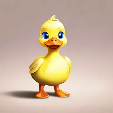 The Dainty Duckling is a whimsical cartoon character who is always impeccably dressed and cannot stand any dirt or mess.