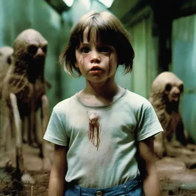 As the horror movie progressed, the dainty protagonist became increasingly disgusted by the gruesome sights and grotesque creatures.