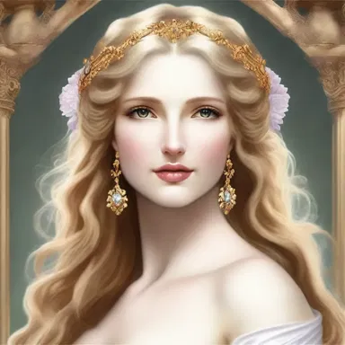 In Greek mythology, Aphrodite, the goddess of love and beauty, is often depicted as a dainty figure with delicate features and elegant attire.