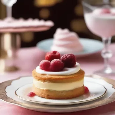 In the classic novel, the protagonist savored a dainty, perfectly crafted dessert at the extravagant ball.