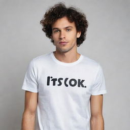 A stylish t-shirt design featuring the phrase 'It's Ok' in a creative typography style.