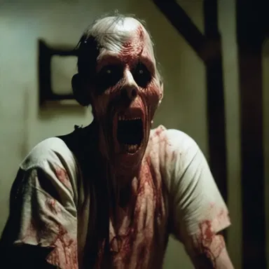 The horror movie fanatic reveled in the terrifying scenes of the film.