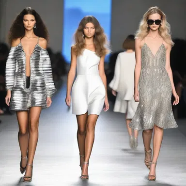 The fashionista reveled in the glamorous runway show during fashion week.