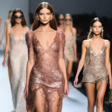 The fashionista reveled in the glamorous runway show during fashion week.