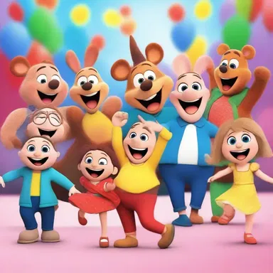 The animated characters danced and sang, reveling in their carefree antics and spreading joy to viewers of all ages.