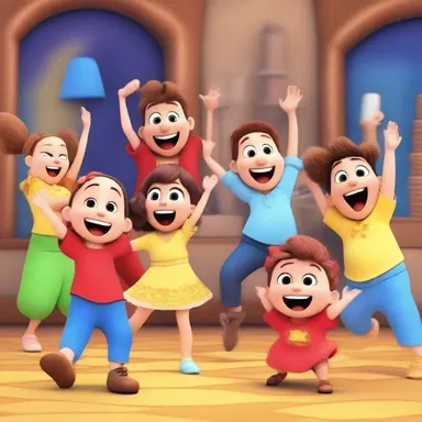 The animated characters danced and sang, reveling in their carefree antics and spreading joy to viewers of all ages.