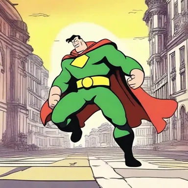 In the cartoon, when the villain's plan failed, the hero assuredly saved the day.