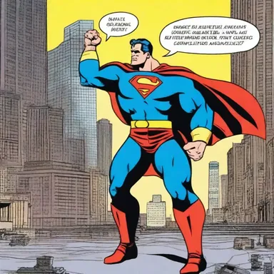 In the comics, the superhero assuredly defeated the villain and restored peace to the city.