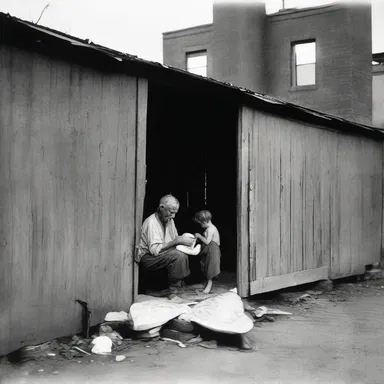During the Great Depression, many families lived in bedless homes due to extreme poverty.