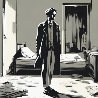 The protagonist in the novel lived a bedless life, constantly on the move.