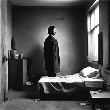The protagonist in the novel lived a bedless life, constantly on the move.