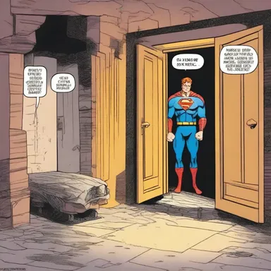 In the comic book series, the superhero's secret hideout was a bedless underground lair.