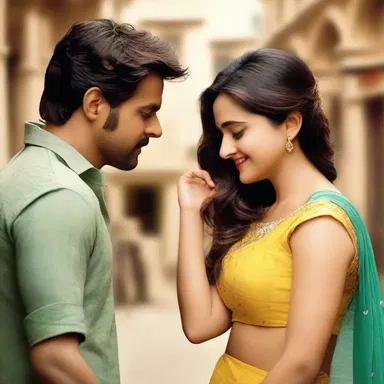 The movie showcased a romantic coupling between the two main characters, captivating the audience with their chemistry.