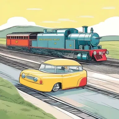 In the cartoon, the coupling between the locomotive and the passenger car made them move together smoothly.
