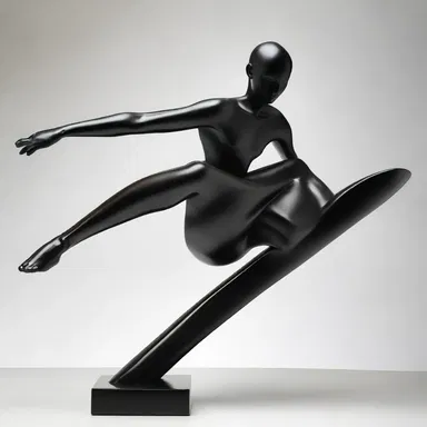 The artist skillfully endowed the sculpture with a sense of movement and life.