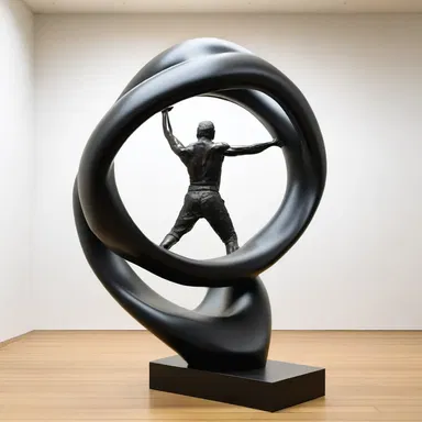 The artist skillfully endowed the sculpture with a sense of movement and life.