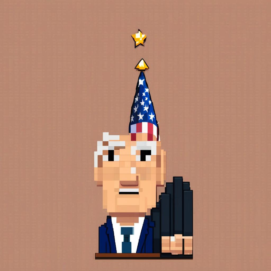 A single humorous meme of Joe Biden depicted as a non-player character (NPC) in a video game, complete with pixelated graphics and exaggeratedly simplistic movements.