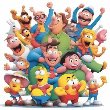 The illustrator's vibrant delineation of the cartoon characters brought them to life.