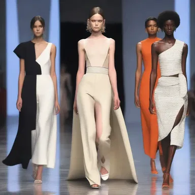 The fashion designer presented a striking delineation of the new clothing collection on the runway.