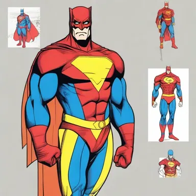 The graphic artist created a colorful delineation of the superhero's costume in the comic book.