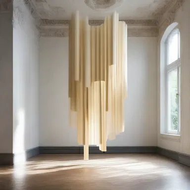 The artist used delicate lamellas to create a stunning sculpture that seemed to defy gravity.