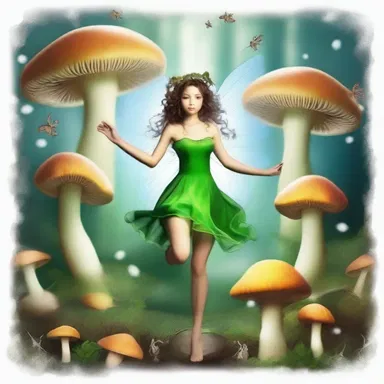 According to ancient mythology, fairies would dance on the lamella of mushrooms, bringing them to life with their magical powers.