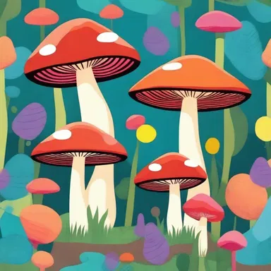 In the cartoon, the lamella of the mushroom was animated with vibrant colors, adding a whimsical touch to the overall artwork.