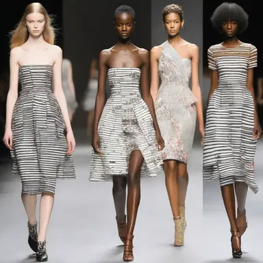 The fashion designer used the concept of fingering in her collection, incorporating musical elements into the patterns and prints.
