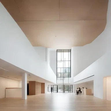 The self-proclaimed minimalist aesthetic of the building showcased clean lines and open spaces.
