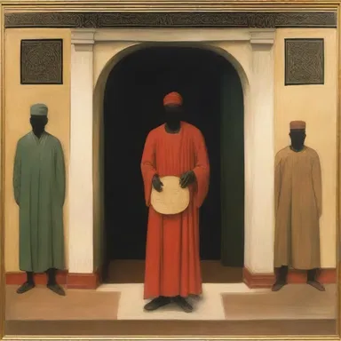 The painting depicted the contumacy of a defiant figure refusing to appear before a court.
