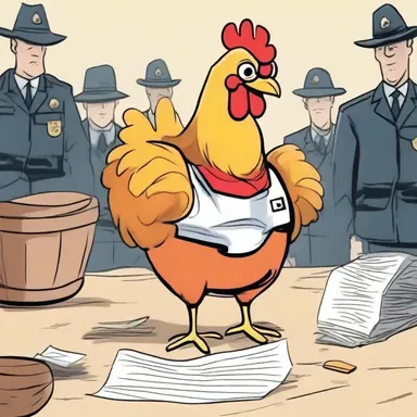 Why did the rebellious chicken get arrested? Because of its contumacy in refusing to appear before the court of eggs!